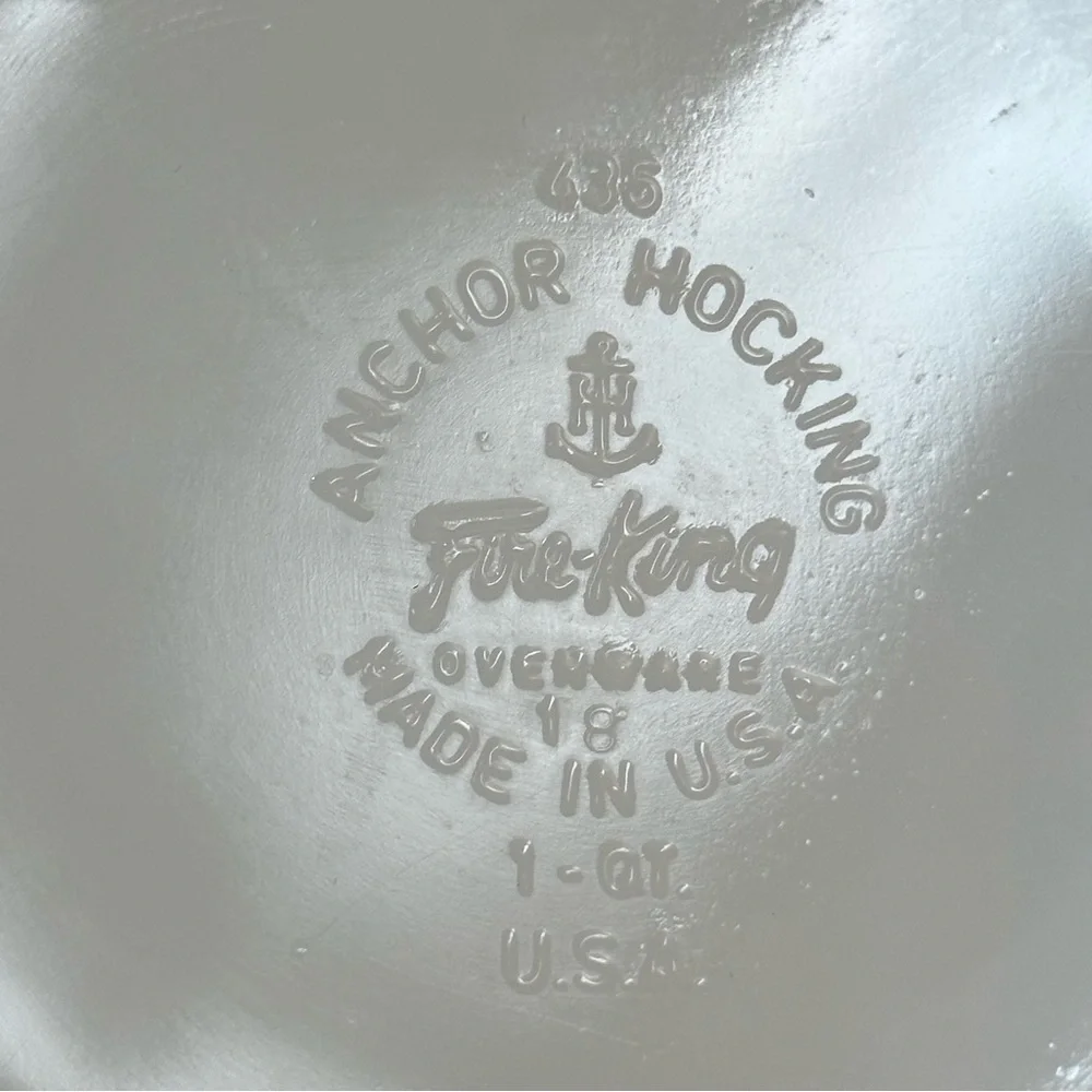 Anchor hocking 435 fire king 1 quart ovenware